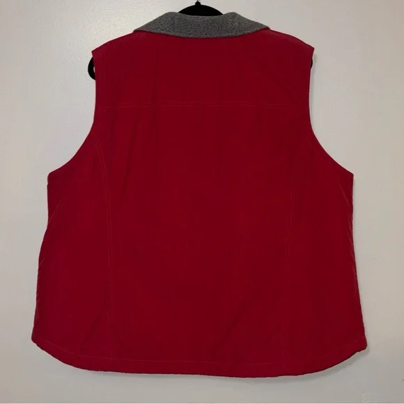 LL Bean Ladies 2XL USC GAMECOCKS Nylon Vest Fleece Lined Full Zip Outdoor Hiking - Picture 5 of 9